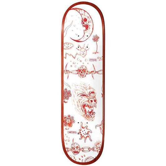 BAKER REYNOLDS LUNACY DECK 8.5″ X 32″ WHITE/RED