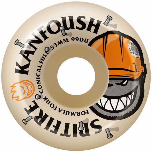 SPITFIRE FORMULA FOUR KANFOUSH OVERTIME CONICAL FULL 53MM 99A NATURAL WHEELS