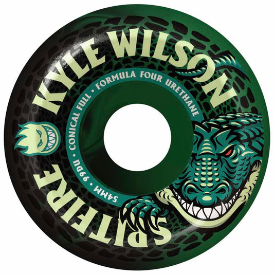 SPITFIRE FORMULA FOUR KYLE WILSON DEATH ROLL CONICAL FULL 54MM 99A GREEN WHEELS